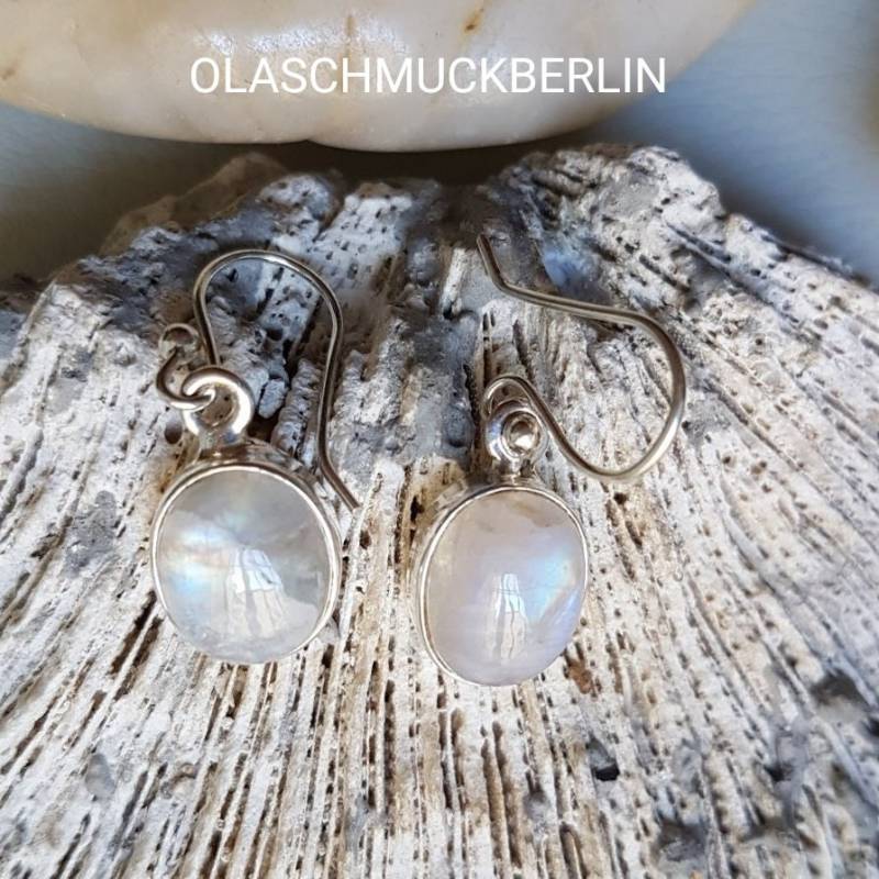 Silberohrhänger Mit Regenbogen Monstein, Handarbeit von olaschmuckberlin