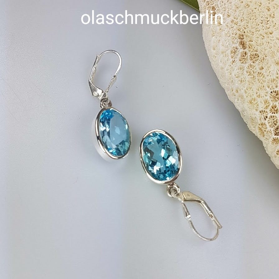 Silberohrhänger Mit Topas von olaschmuckberlin