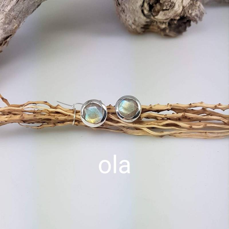 Silberohrstecker Mit Labradorit von olaschmuckberlin