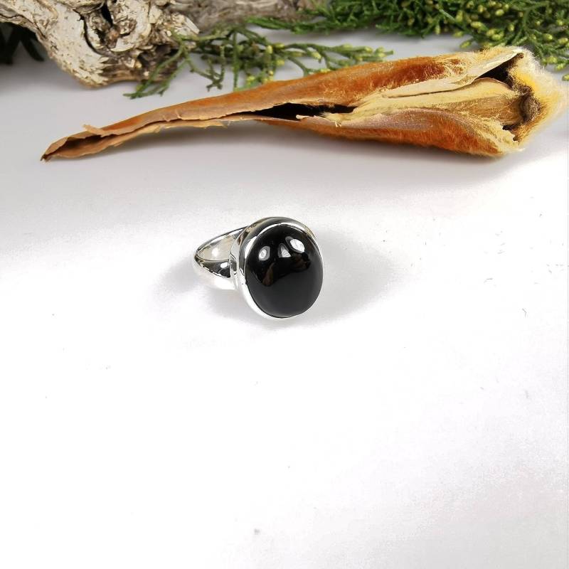 Silberring Mit Onyx von olaschmuckberlin