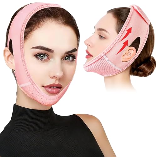 Doppelkinn-Lifting-Maske, Kinnriemen zum Schlafen, wiederverwendbarer Kiefergurt, atmungsaktiv und bequem für Frauen Männer Doppelkinn-Lifting-Maske, Kinnriemen zum Schlafen, wiederverwendbarer Kiefergurt, atmungsaktiv und bequem für Frauen Männer von olavita