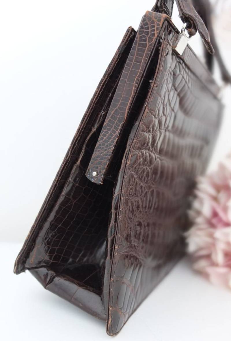 Tasche Handtasche Ledertasche Lederhandtasche Schminktasche Ausgehtasche Handspiegel Audrey-Hepburn Style Vintage Tasche Handtasche Ledertasche Lederhandtasche Schminktasche Ausgehtasche Handspiegel Audrey-Hepburn Style Vintage von oldcamerasandmore