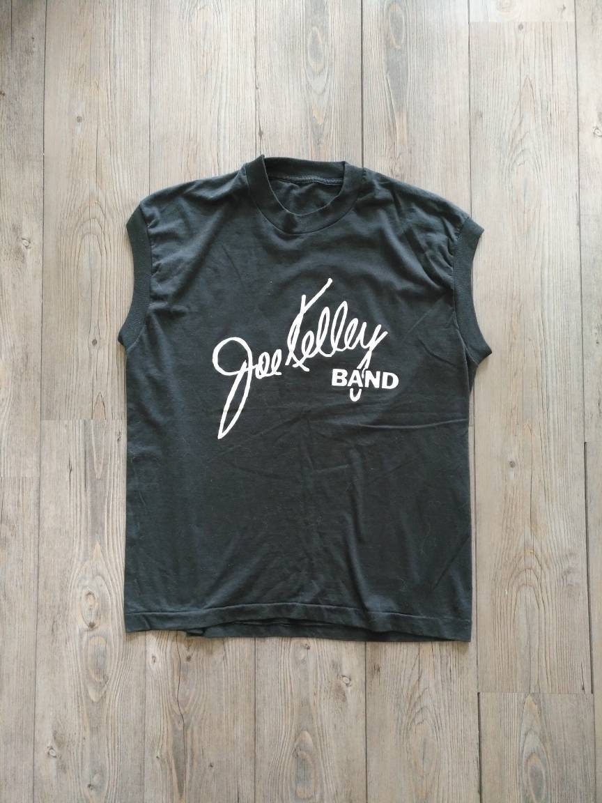 Vintage Joe Kelly Band Blue Shadow 80Er Jahre Hemd Vintage Joe Kelly Band Blue Shadow 80Er Jahre Hemd von oldenewsvintage