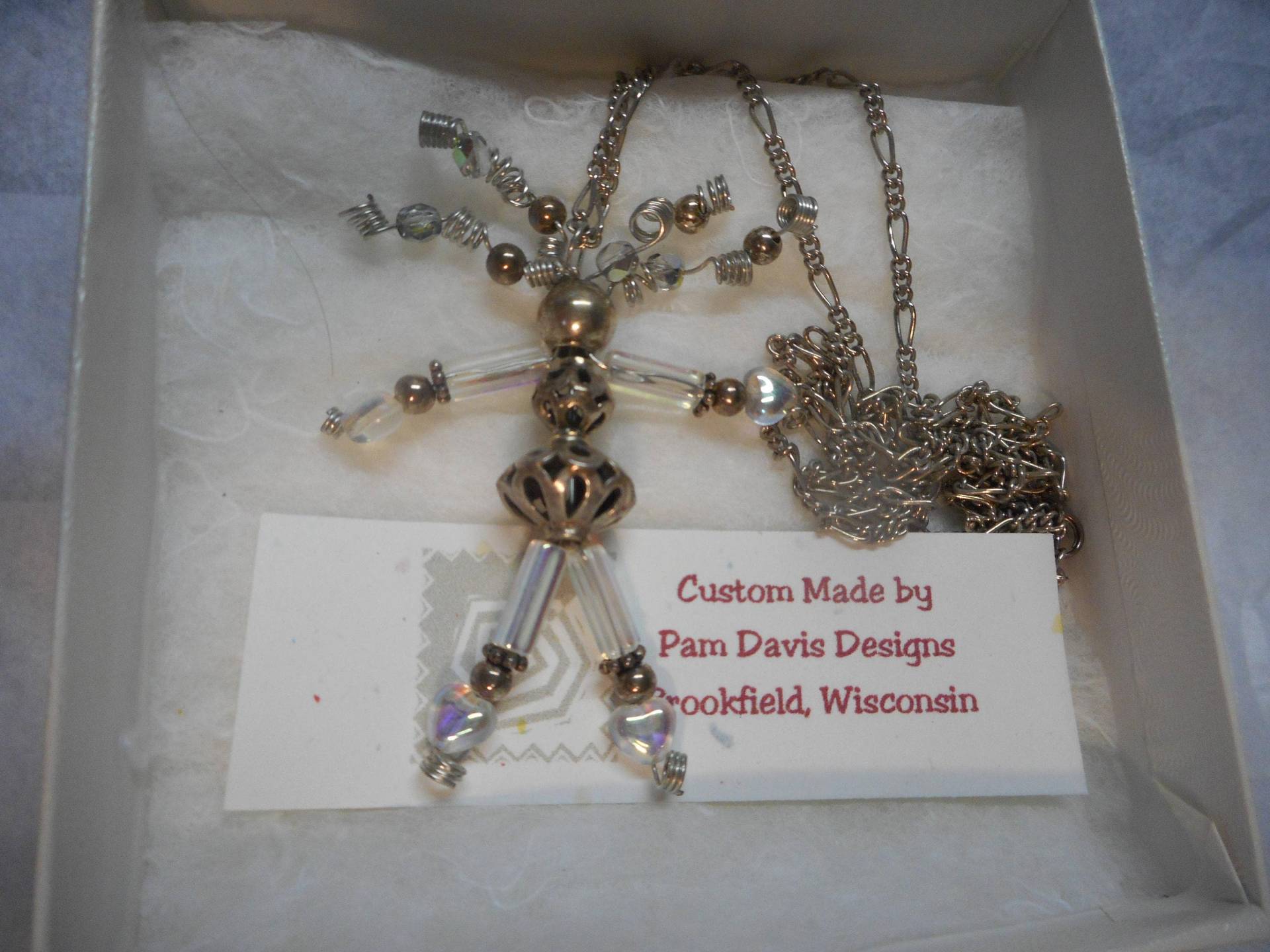 "Original Handgefertigte "Whimsey Girl" Wire-Art Halskette Von Pam Denim." "Original Handgefertigte "Whimsey Girl" Wire-Art Halskette Von Pam Denim." von oldies2treasure