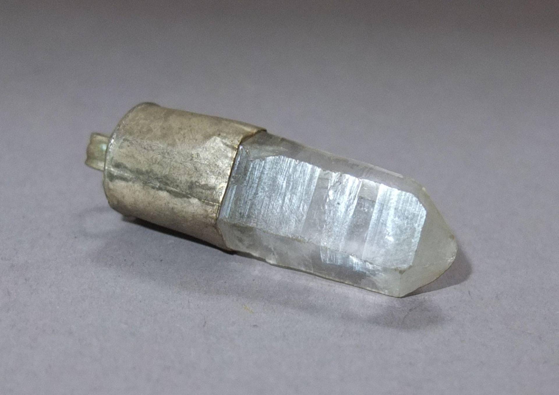 Kristall Amulett Anhänger Mit Metallfassung Aus Nepal, Beschützer von oldmaya