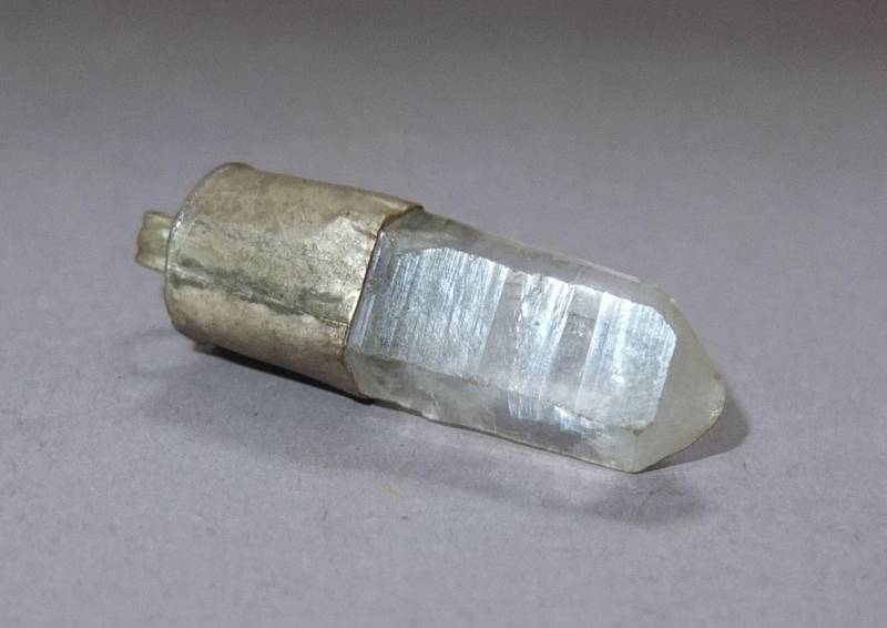 Kristall Amulett Anhänger Mit Metallfassung Aus Nepal, Beschützer von oldmaya