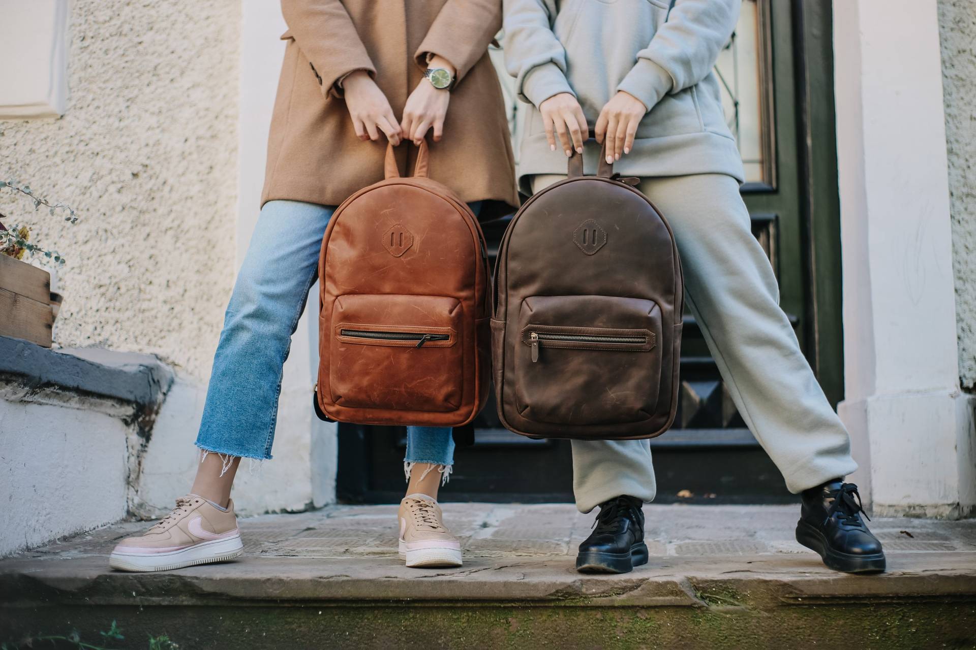 City Rucksack, Lederrucksack, Laptop Rucksack Für Frau/Mann, Unisex Leder Tasche, Großer Geschenk von olpr