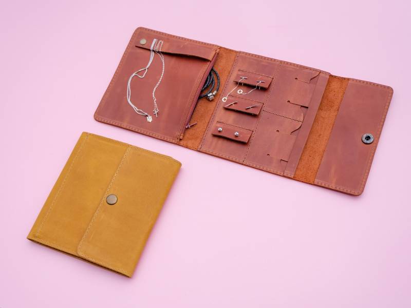 Personalisierte Leder Schmuckschatulle, Schmuck Organizer, Reise Schmuckhalter Für Halsketten Ringe, Geschenk Sie, Frauen Schmuckschatulle von olpr