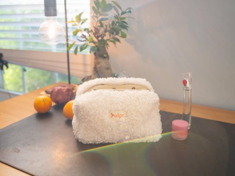 Teddybär Kosmetiktasche Flauschiges Plüsch-Täschchen Mit Reißverschluss - Personalisiert von olpr