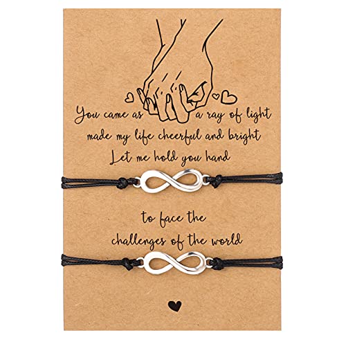 olyee Freundschaftsarmbänder für Mädchen, Jungen, Herren, Damen, Unendlichkeitsarmband, verstellbar, Möbiusband, geflochtenes Armband, Geschenk für Paare, Familie, beste Freunde von olyee
