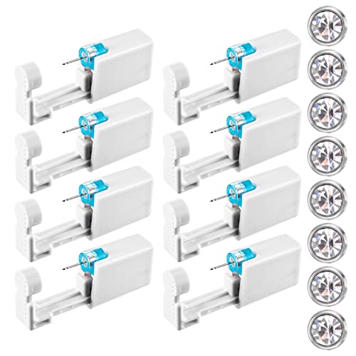 olyee 8 Stück Ohrloch Stecher Set,Ohrlochpistole Einweg-Ohr Piercing mit Ohrstecker,Ohrpiercing Werkzeug für Piercing,Schmerzfreies Selbst Werkzeug für Mädchen Frauen Männer von olyee