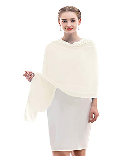 Chiffon-Schal für Damen, für Abendkleid, Hochzeit, Schal, modischer Pashmina - Beige - Einheitsgröße von olyrjie