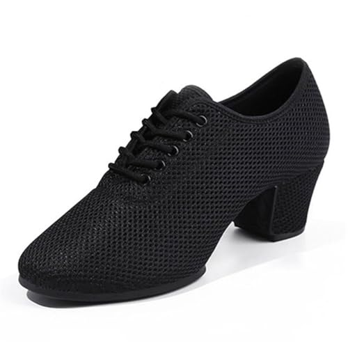 Ballsaal Tanzschuhe Für Frauen, Damen Salsa Latin Tango Anfänger Übungsschuhe Gummisohle Tanzschuhe,5cm Full Sole,38 EU von omcam