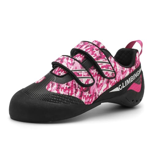 omcam Damen Kletterschuhe, Rutschfester Indoor-Outdoor-Kletterer Sneaker Mit Dual-Strap-Verschluss Für Anfänger,Rosa,34 EU omcam Damen Kletterschuhe, Rutschfester Indoor-Outdoor-Kletterer Sneaker Mit Dual-Strap-Verschluss Für Anfänger,Rosa,34 EU von omcam