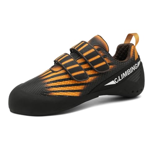 omcam Damen Kletterschuhe Atmungsaktiv rutschfest Bouldern Sport Fitness Sneaker Indoor Outdoor,Orange,42 EU omcam Damen Kletterschuhe Atmungsaktiv rutschfest Bouldern Sport Fitness Sneaker Indoor Outdoor,Orange,42 EU von omcam