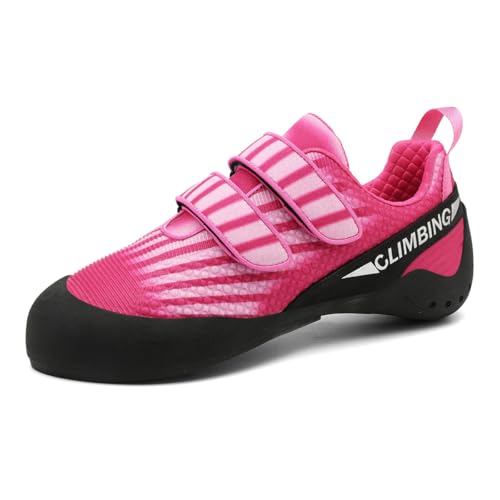 omcam Damen Kletterschuhe Atmungsaktiv rutschfest Bouldern Sport Fitness Sneaker Indoor Outdoor,Rosa,35 EU omcam Damen Kletterschuhe Atmungsaktiv rutschfest Bouldern Sport Fitness Sneaker Indoor Outdoor,Rosa,35 EU von omcam