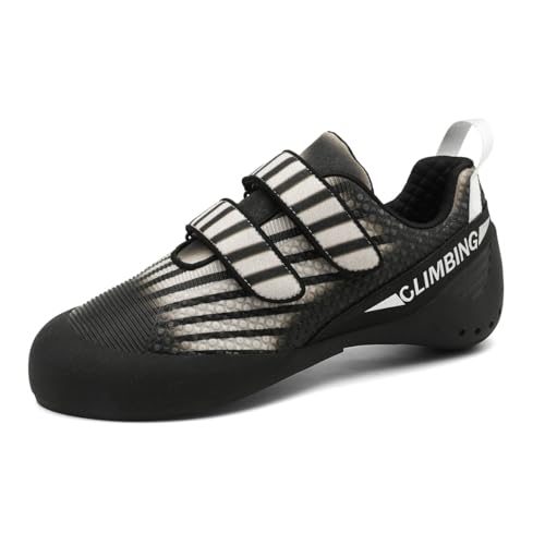 omcam Damen Kletterschuhe Atmungsaktiv rutschfest Bouldern Sport Fitness Sneaker Indoor Outdoor,Weiß,36 EU von omcam