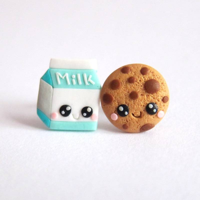 Mismatched Ohrringe, Mix Und Foodie Geschenke, Essen Süßes Schmuck, Milch Cookie Bff Schmuck von omifimo