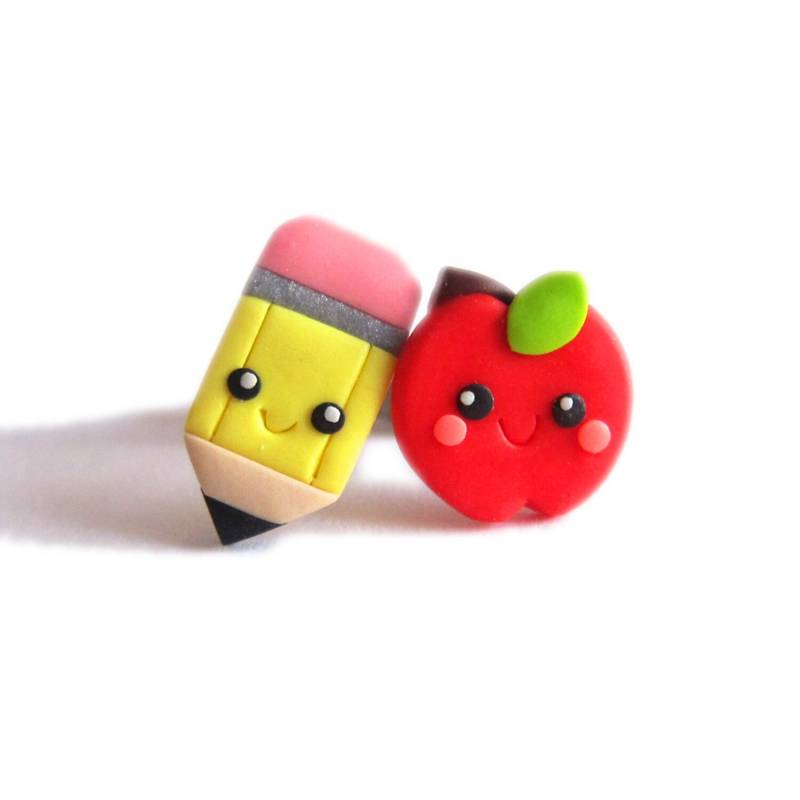 Mismatched Ohrringe, Mix Und Match Lehrer Geschenke Für Lehrer, Bleistift Apfel Geschenke, Geschenkideen von omifimo