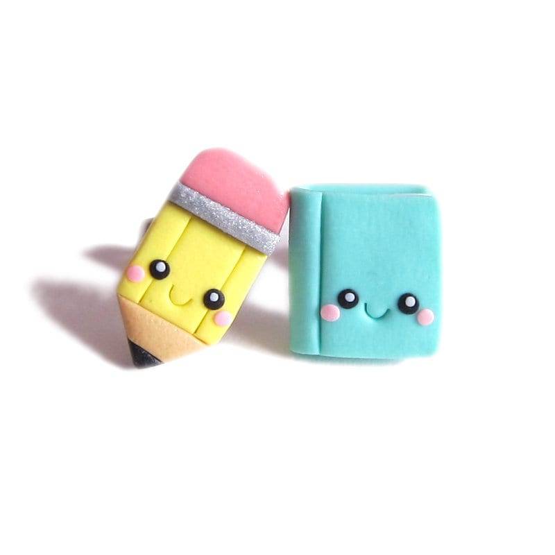 Schulbedarf, Bleistift Und Notizbuch Ohrringe, Mismatched Mix Match Süße Ohrringe Lustiges Lehrer Geschenk Lustige von omifimo