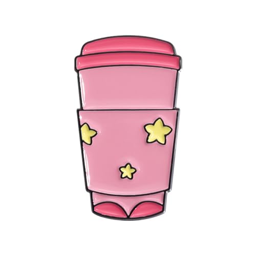Cartoon Cup Brosche Pin Für Frauen Modelegierungsmaterialien Abzeichen Accessoire Mit Tropföl Finish Und Sternakzent Einzigartiger Cartoon Design von omiinitio