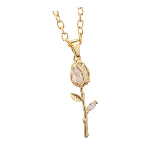 Goldkupfer Tulpen Blumenkette Mit Strasssteinen Die Tragbares Accessoire Für Hochzeiten Und Besondere Anlässe Täglicher Verschleißschmuck Beschreiben von omiinitio