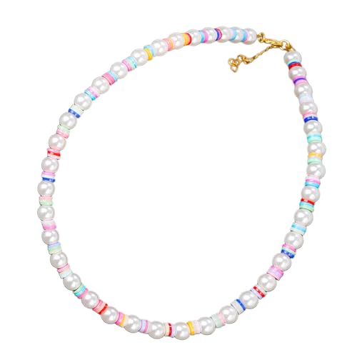 Imitation Perlen Colarbone Halskette Leichter Eleganter Schmuck Für Frauen Täglich Vielseitiges Design Schlüsselbeutel Kette Kette Imitation Perlen Halskette von omiinitio