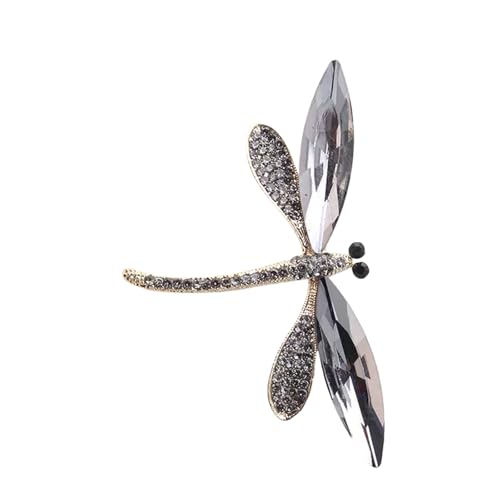 Retro Libellen Kristall Brosche Stecknadel Eleganter Strasssteine ​​Tier Lapel Accessoire Für Frauen Und Mädchen Mode Schmuck Korrosion Resistent Statement von omiinitio