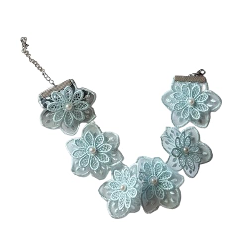 Vintage Inspirierte Florale Spitzenkette Mit Kunstperlen Halshain Temperament Kurzhalsriemen Für Hochzeiten Und Partys Modeschmuck von omiinitio