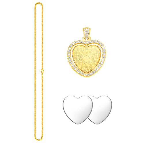 omiinitio Elegante Reversible Herzheize Halskette Mit Rotierenden Inlay Handgefertigten Schmuckzubehör Für Frauen Und Mädchen Rotierende Inlay Halskette von omiinitio