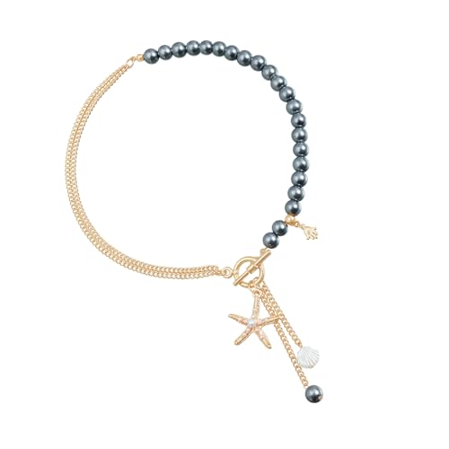 omiinitio Heißer Tag Marine Theme Schmuck Verstellbare Seesterne Halskette Und Armband Freizeitverstärkung Strandkleidung Für Frauen Leichter Sommerschmuck von omiinitio