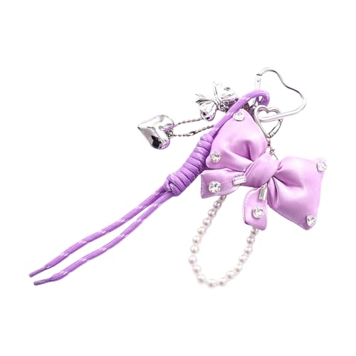 omiinitio Künstliche Perlen Bögen Bag Verschönern Taschen Anhänger Keychain Seilschlüsselring Frauenbeutel Charme Ergänzt Verschiedene Stile Künstliche Perlen Bögen Tasche Charme von omiinitio