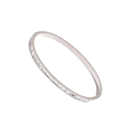 omiinitio Mode Open Manschettenarmband Edelstahl Armband Leichter Armreifen Stilvoller Schmuck Für Lässige Oder Formelle Kleidung Für Vielseitig Verstellbares Handgelenkschmuck von omiinitio