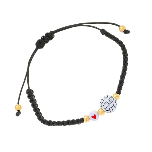 omiinitio Robustes Perlenarmband Geflochtenes Armband Accessoire Für Fußball Enthusiasten Die Sportliche Stimmung Mit Moderner Mode Mischen von omiinitio