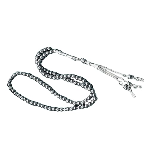 omiinitio Schmuck Hämatit Rosenkranz Mit Fransen Für Gläubige Unisex Religiöse Amulette Gebet Geschenk Für Meditationen Und Friedensgebetarmband von omiinitio