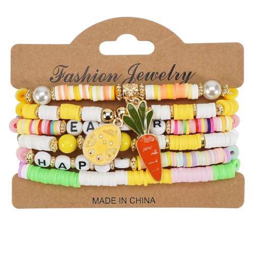 omiinitio Set Von 6 Inspirieren Polymere Tonkügelchen Armbänder Lebhafte Farbe Und Elegant Für Alle Freizeitkleidung Geeignet omiinitio Set Von 6 Inspirieren Polymere Tonkügelchen Armbänder Lebhafte Farbe Und Elegant Für Alle Freizeitkleidung Geeignet von omiinitio
