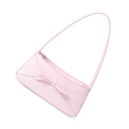 omiinitio Zeitgenössische Koreanische Designs Achselbettbausbärte PU Lederhandtasche Mit Bögen Umhängetaschen Pendlertasche Für Tägliche Essentielle Stilvolle Handtasche von omiinitio