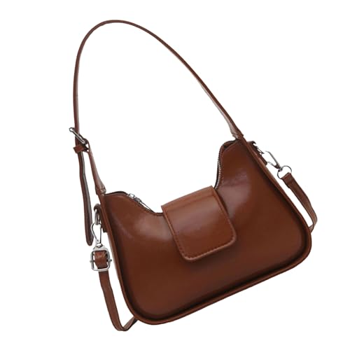 omiinitio Zeitgenössische Schulter Crossbody Taschen Für Frauen Modische Damen Achselhöhlen Achselbeutel PU Leder Pendler Unterarm Geldbeutel Umhängetasche von omiinitio