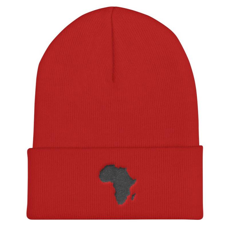 Afrika Karte Manschetten Beanie Afrika Karte Manschetten Beanie von omiokun