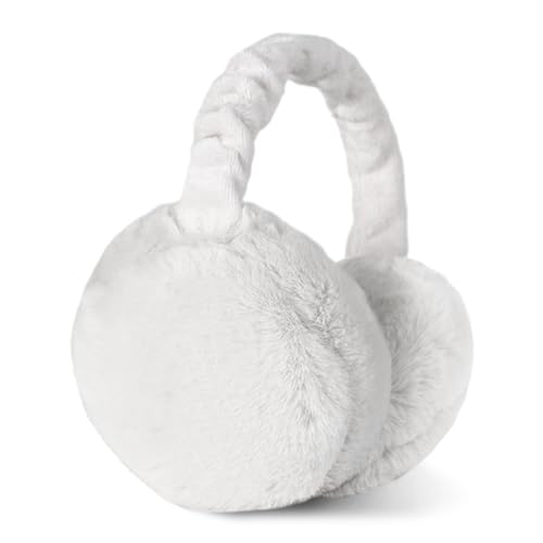 omitium Ohrenwärmer, Winter Ohrenwärmer Faltbare Verstellbarer Plüsch Earmuffs Bequemer weicher für den Winter Reiten Warme Ohrenschützer für Damen und Herren (weiß) von omitium