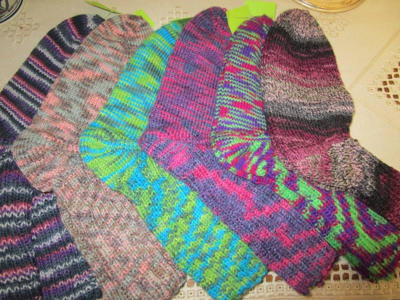 Kindersocken Gr. 34 /35Socken, Strümpfe Handgestrickt 34/35 von omudelkreativ