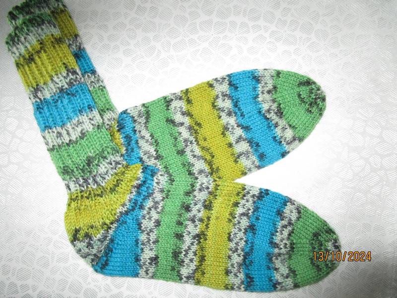 Socken, Verschiedene Größen, 6 -Fach Sockenwolle, Handgestrickt, Größe 42 -47 Extra Dicke Wintersocken von omudelkreativ