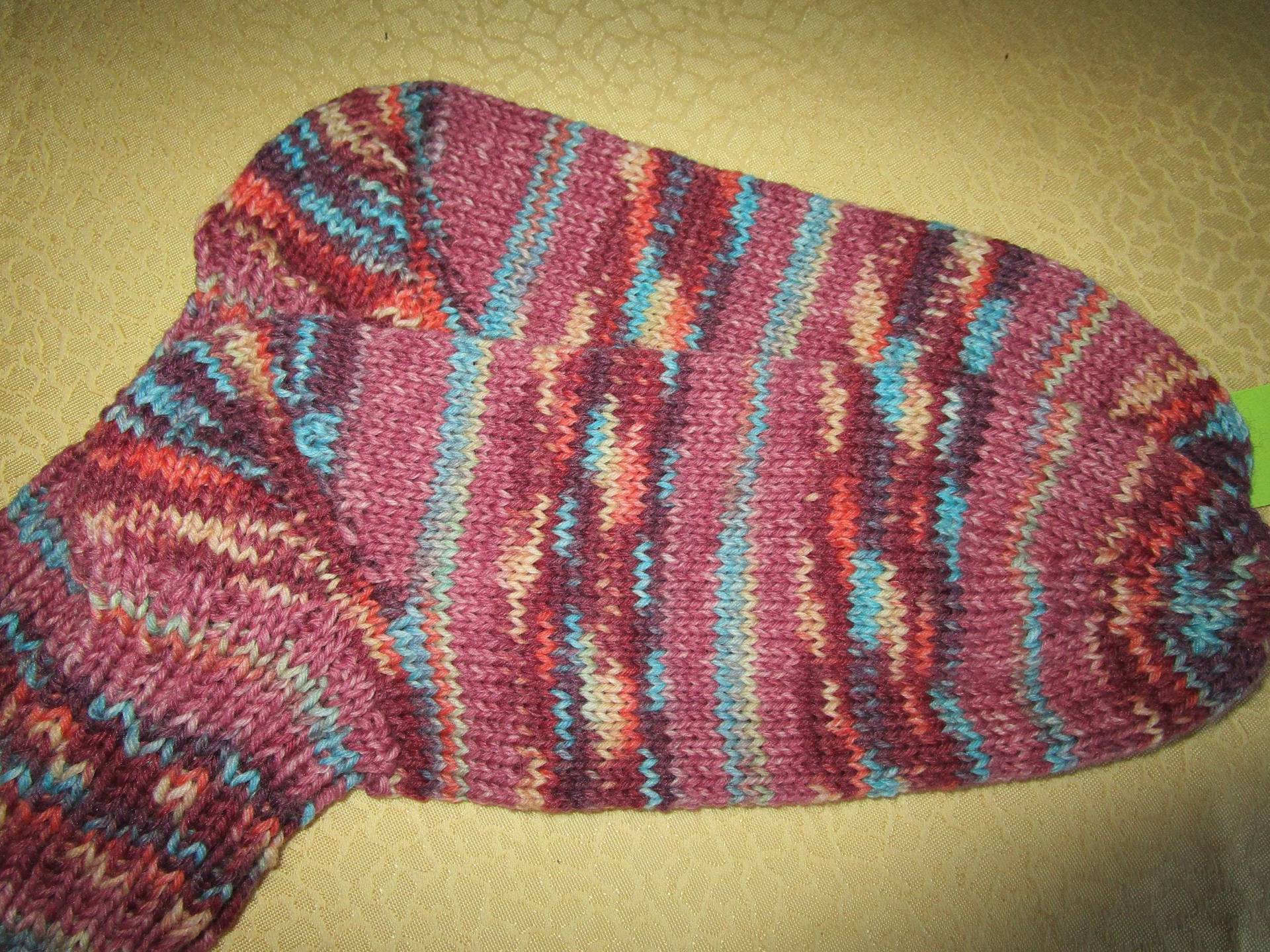 Socken, Wollsocken, 6 -Fach Sockenwolle, Handgestrickt, 38/39 Oder 40/41 von omudelkreativ