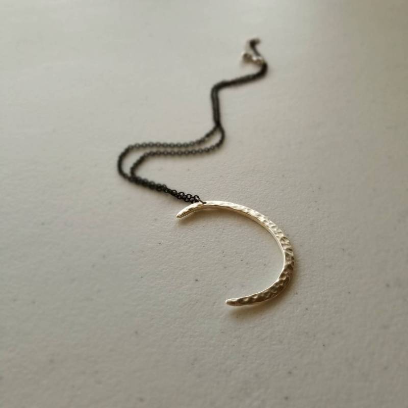 Halbmond Halskette Anhänger Auf Mitternacht Schwarze Kette Halbmond Halskette Anhänger Auf Mitternacht Schwarze Kette von onceuponaCHO