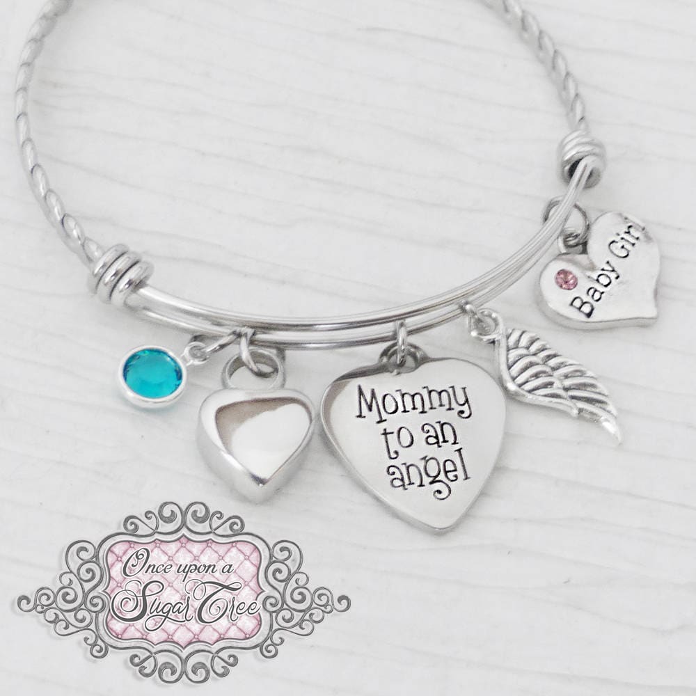Schwangerschaftsverlust Schmuck - Mama Zu Einem Engel Armband, Bestattung Schmuck, Bestattungsarmband - Erinnerung, Säugling Verlust, Trauer, Flügel von onceuponasugartree