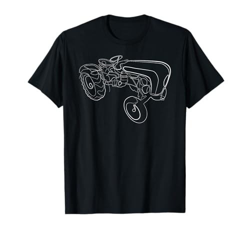 one-line-art t-shirts Herren Damen Unisex Kinder Traktor Oldtimer T-Shirt Schwarz S Retro Traktor T-Shirt Klassische Passform Halbarm Rundhals Standardlänge S one-line-art t-shirts Herren Damen Unisex Kinder Traktor Oldtimer T-Shirt Schwarz S Retro Traktor T-Shirt Klassische Passform Halbarm Rundhals Standardlänge S von one-line-art t-shirts