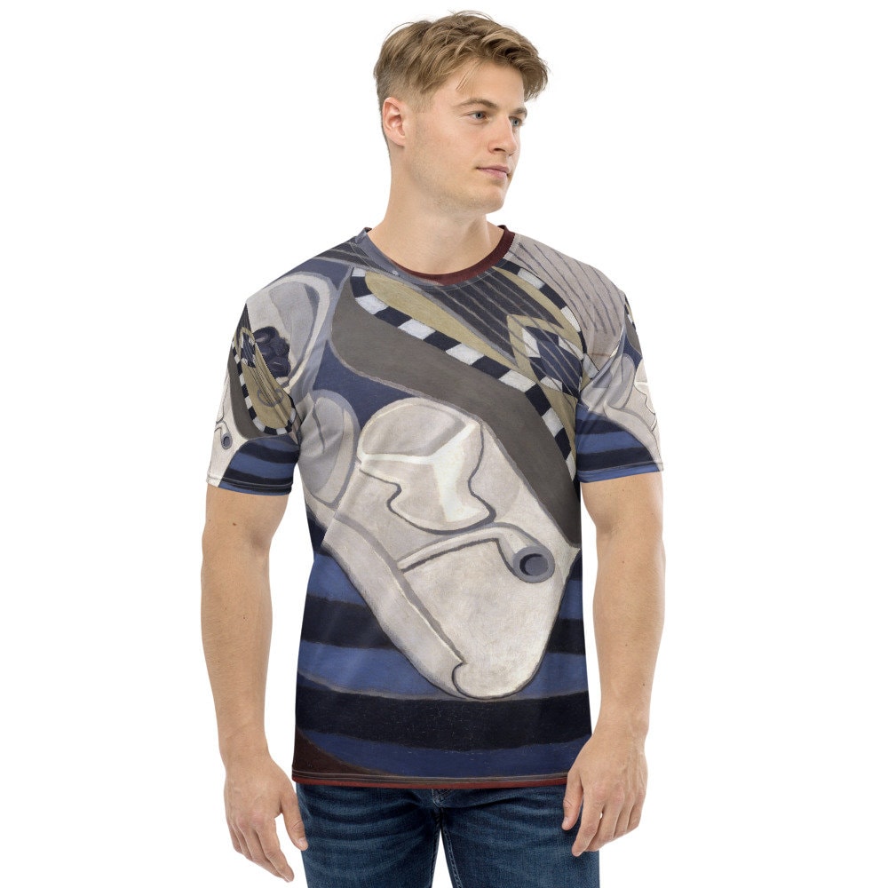 Herren T-Shirt Juan Gris - Die Eingelegte Gitarre Ästhetik Inspiriert Mode Vintage Kunstdruck Geschenk Für Kunstliebhaber von one1000paintings