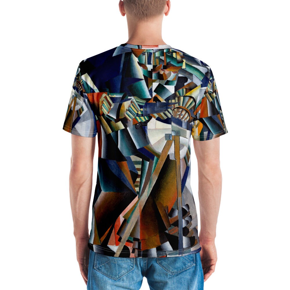 Herren T-Shirt Kazimir Malevitsj Das Messerschleifer-Prinzip Des Glitzerns - Fashion Art von one1000paintings