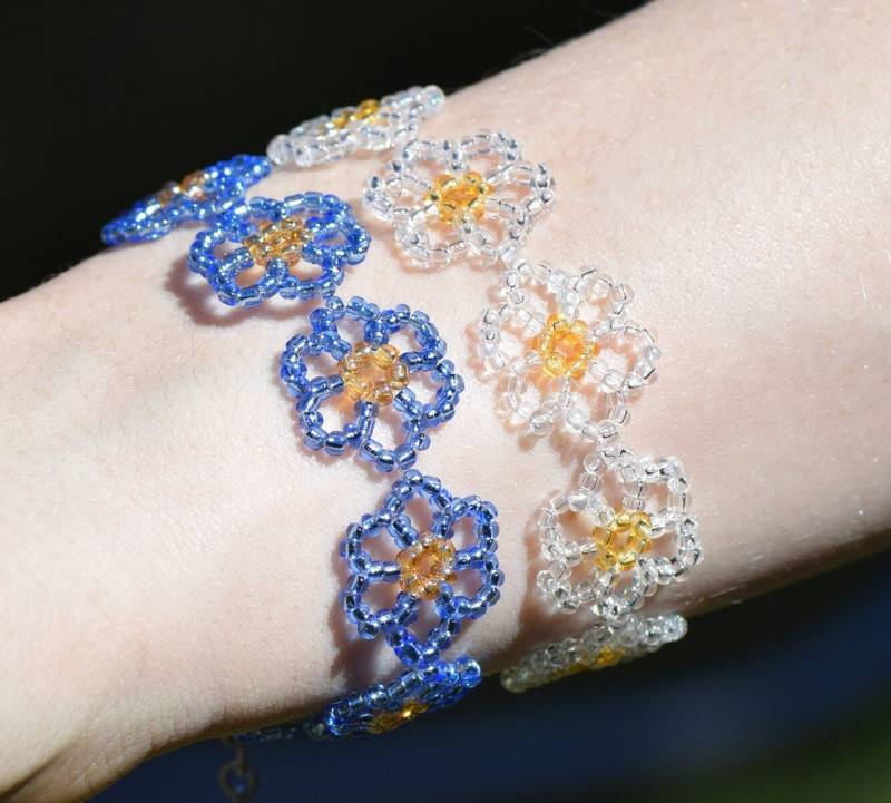 Perlen Armband Blumen von oneSwamp