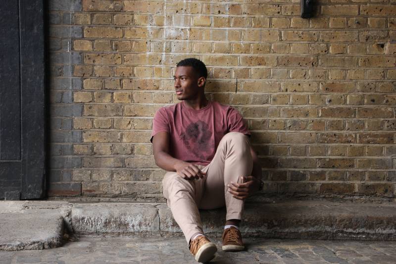 stonewashed Burgund T-Shirt, Generatives Design Reaktions-Diffusion Generative Kunst von oneandotherio